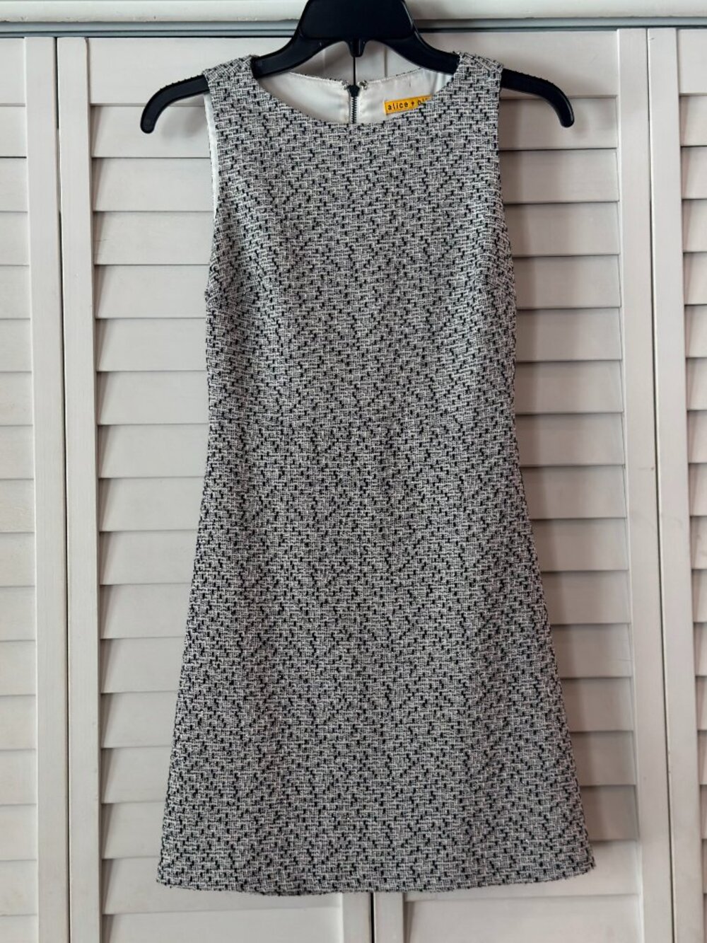 Alice + Olivia Tweed Sleeveless Mini Dress - Size 0
